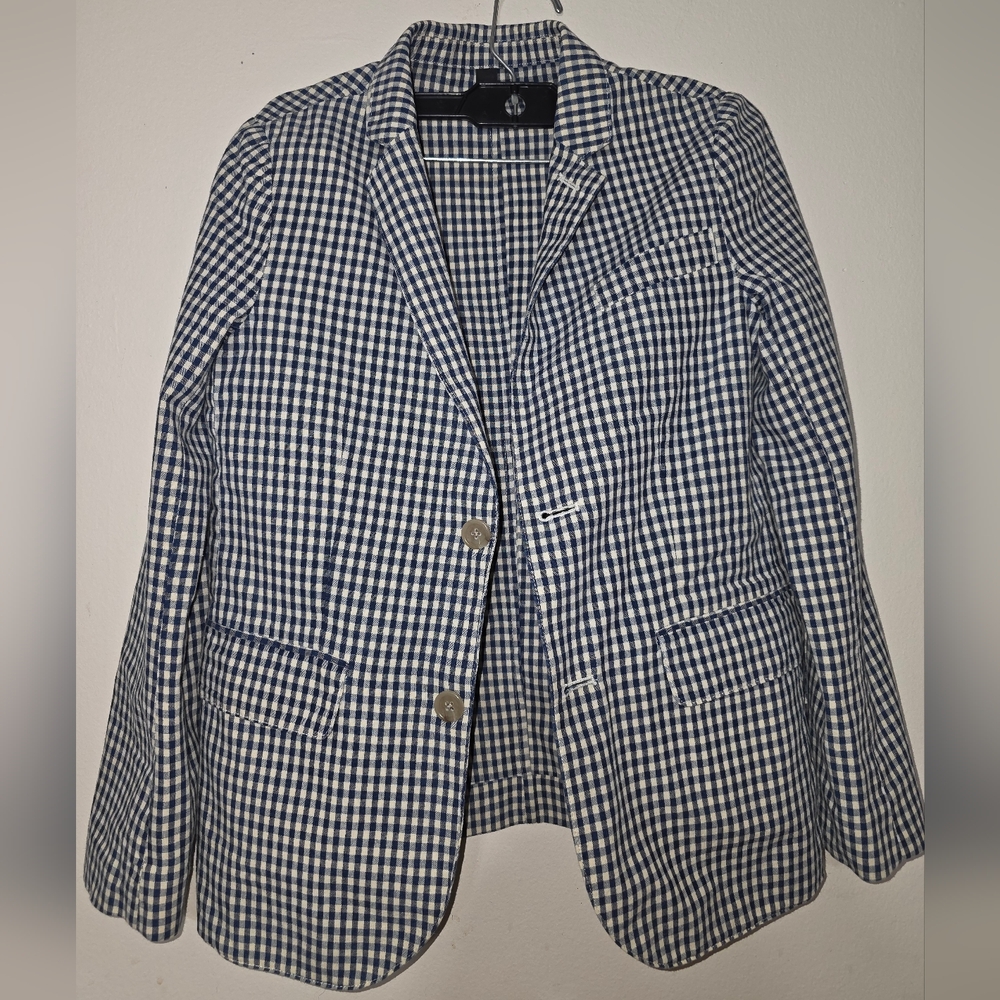 Crewcuts Women's Blue Gingham Blazer